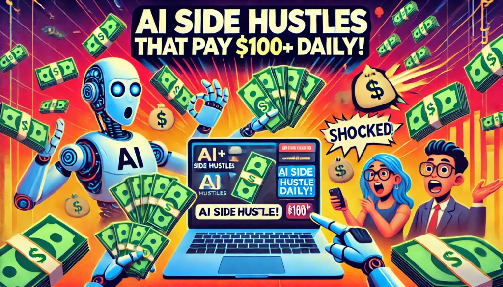 Discover 10 AI side hustles that pay $100+/day! Automate income with AI blogging, trading, art & more. Pick one or two and start making money with AI today.